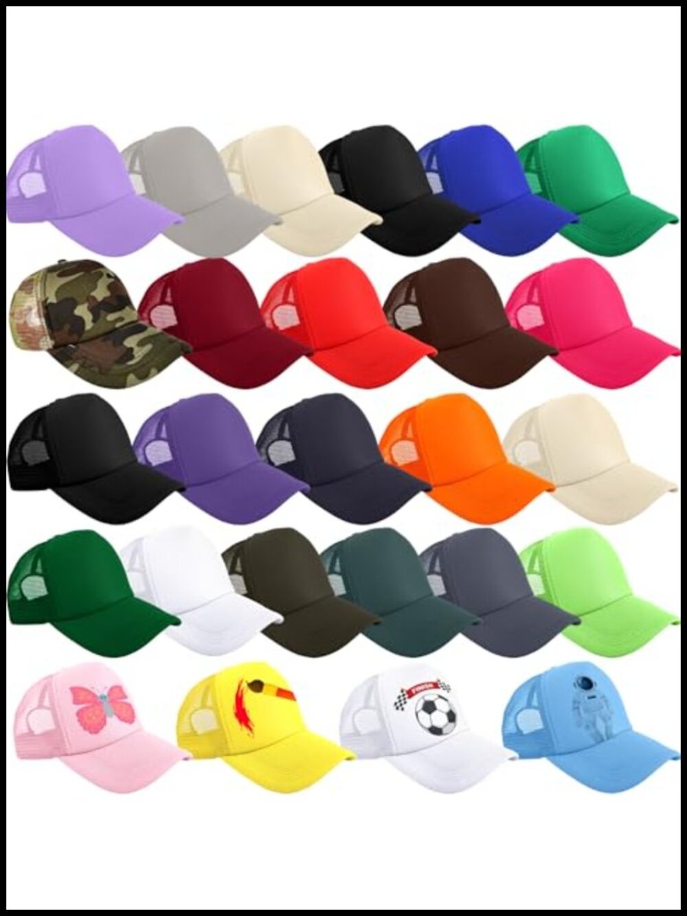 Kids DIY Sublimation Trucker Hat Adjustable Mesh Baseball Cap